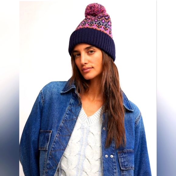 Free People First Frost Fair Isle Pom Beanie - Picture 2 of 5
